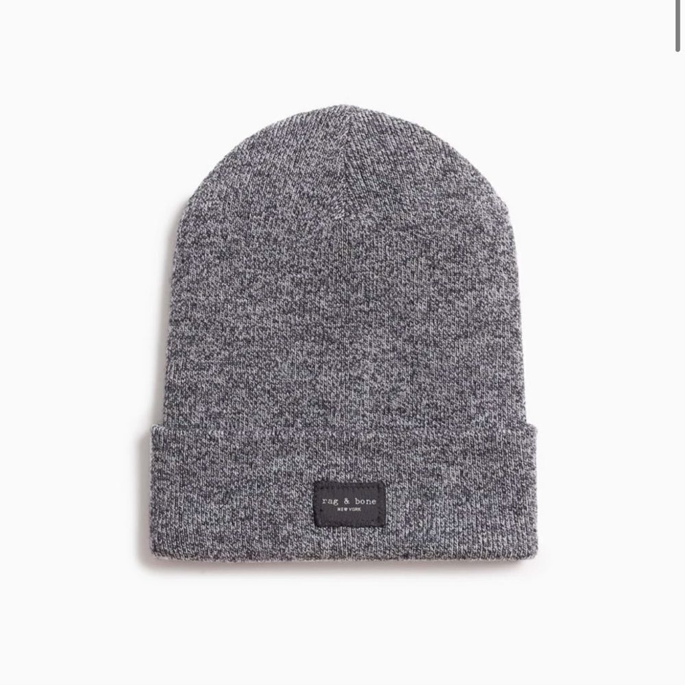 Rag & Bone Addison Beanie Gray Knit Beanie